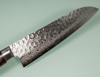 Damascus 17 Hammered Santoku 180mm