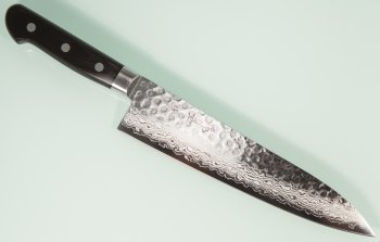 Damascus 17 Hammered Gyuto 210mm black