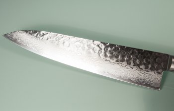 Damascus 17 Hammered Gyuto 210mm black