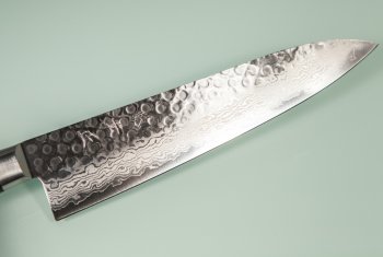 Damascus 17 Hammered Gyuto 210mm black