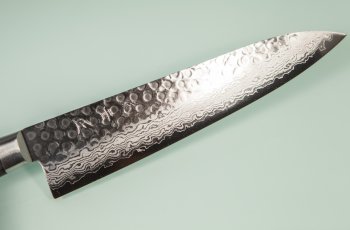 Damascus 17 Hammered Gyuto 210mm black