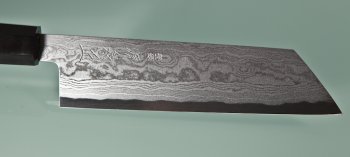 Blue 1 Damascus Kiritsuke 180mm dunkles Bffelhorn