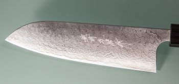 Masami Azai VG-10 etched Wa Santoku 165mm