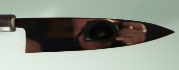 Shirou Kamo Aogami 2 Ebony Gyuto 185mm Vollspiegel