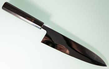 Shirou Kamo Aogami 2 Ebony Gyuto 220mm Vollspiegel