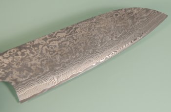 Shiro Kamo Pulverstahl Wa-Santoku 170mm Ebony