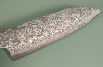 Shiro Kamo Pulverstahl Wa-Santoku 170mm Ebony