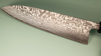 Shiro Kamo Pulverstahl Wa-Gyuto 215mm Ebony