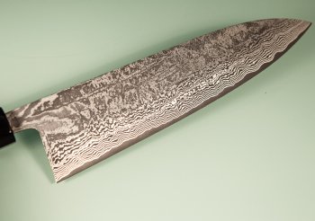 Shiro Kamo Pulverstahl Wa-Gyuto 215mm Ebony