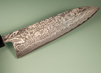 Shiro Kamo Pulverstahl Wa-Gyuto 215mm Ebony