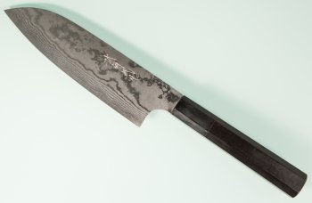 Shirou Kamo VG-10 Santoku 150mm Ebony