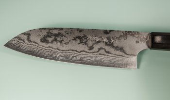 Shirou Kamo VG-10 Santoku 150mm Ebony