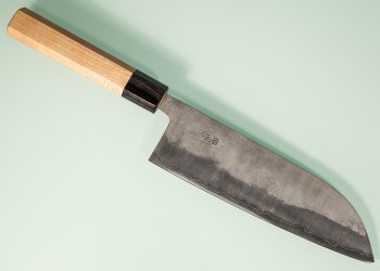 Fujiwara Teruyasu Nashiji Wa-Santoku 185mm Cherrywood