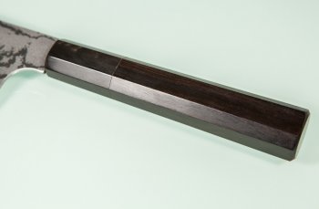 Shirou Kamo Shirogami 2 Santoku 150mm Ebony