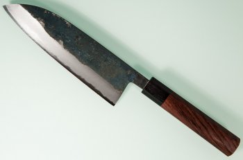 Nishida Shirogami 1 Santoku 180mm Kurouchi RO