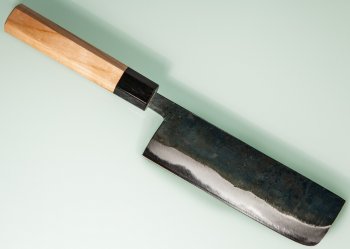 Nishida Shirogami 1 Nakiri 150mm Kurouchi CO