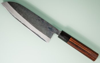 Tadafusa Shirogami Black Santoku 165mm RO