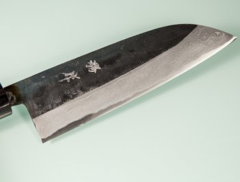 Tsutomu Kajiwara Kurouchi Damascus Wa-Santoku 170mm