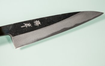 Tsutomu Kajiwara Kurouchi Damascus Wa-Petty 125mm