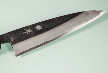 Tsutomu Kajiwara Kurouchi Damascus Wa-Petty 135mm