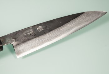 Tsutomu Kajiwara Kurouchi Damascus Wa-Petty 135mm