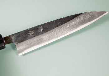 Tsutomu Kajiwara Kurouchi Damascus Wa-Petty 155mm