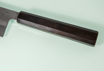 Shirou Kamo Aogami 2 Ebony Santoku 150mm