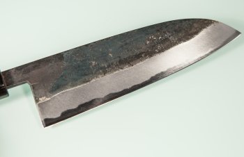 Nishida Shirogami 1 Santoku 180mm Kurouchi CO