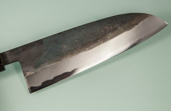 Nishida Shirogami 1 Santoku 180mm Kurouchi CO