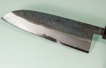 Nishida Shirogami 1 Santoku 180mm Kurouchi CO