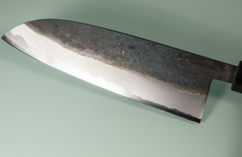 Nishida Shirogami 1 Santoku 180mm Kurouchi CO