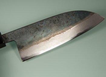 Nishida Shirogami 1 Santoku 150mm Kurouchi CO