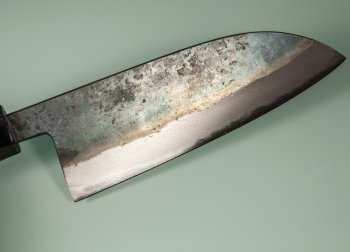 Nishida Shirogami 1 Santoku 150mm Kurouchi CO