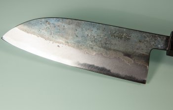 Nishida Shirogami 1 Santoku 150mm Kurouchi CO