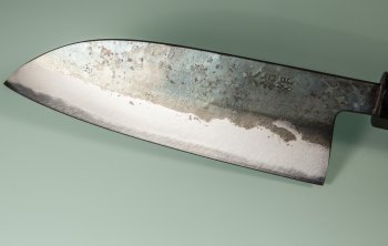 Nishida Shirogami 1 Santoku 150mm Kurouchi CO