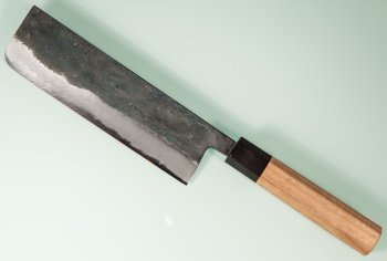 Nishida Shirogami 1 Nakiri 170mm Kurouchi CO