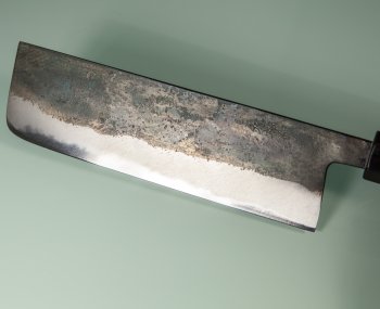 Nishida Shirogami 1 Nakiri 170mm Kurouchi CO