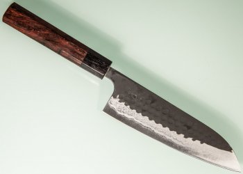 Yamamoto AS Tsuchi Kuro Damascus Wa-Santoku 165mm