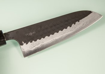 Yamamoto AS Tsuchi Kuro Damascus Wa-Santoku 165mm