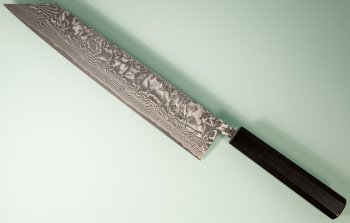 Shiro Kamo Pulverstahl Kiritsuke 270mm Ebony