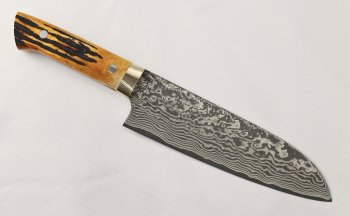 Takeshi Saji Santoku 180mm Horngriff