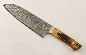 Takeshi Saji Santoku 180mm Horngriff