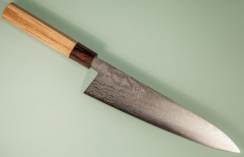 Tanaka Shigeki VG-10 Damascus Wa-Gyuto 215mm Keyaki