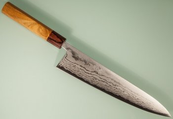 Tanaka Shigeki VG-10 Damascus Wa-Gyuto 240mm Keyaki