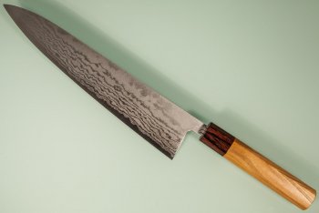 Tanaka Shigeki VG-10 Damascus Wa-Gyuto 240mm Keyaki