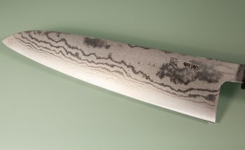 Tanaka Shigeki Aogami 2 Damascus Wa-Gyuto 185mm Keyaki