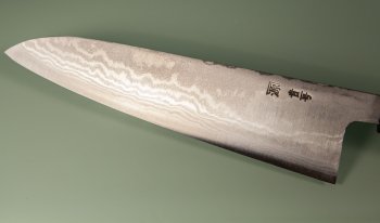 Tanaka Shigeki Aogami 2 Damascus Wa-Gyuto 185mm Keyaki