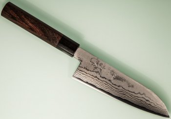 Tanaka Shigeki Aogami 2 Damascus Wa-Santoku 165mm