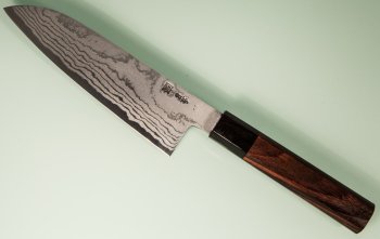 Tanaka Shigeki Aogami 2 Damascus Wa-Santoku 165mm