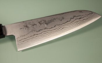 Tanaka Shigeki Aogami 2 Damascus Wa-Santoku 165mm